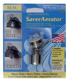 Su5c Whedon Aerator With Lever Control 2.2 Gpm Brass Chrome Plated Blister