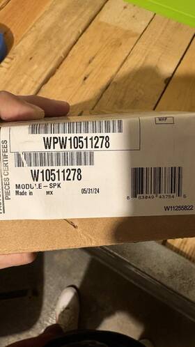 100-01323-14 Whirlpool W10511278 Spark Module Board