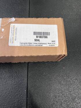 W10274923 Whirlpool 10837566 Dishwasher Control Panel Seal #w10837566 Or #w10274923