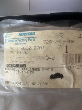 26600001 Whirlpool Oem Dishwasher Lever Original Part# #h7c