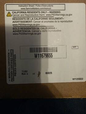 Pd00085691 Whirlpool W11679655 W10831864 Genuine Oem Dishwasher Tube