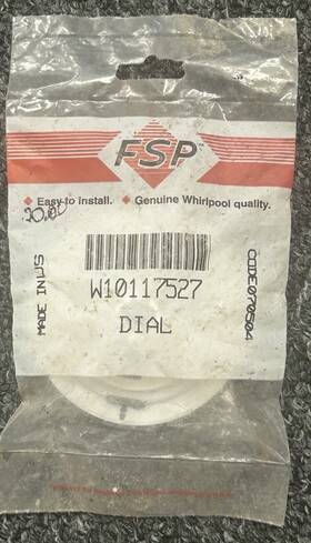 W10117527 Whirlpool Oem Dial New / Open Box Discontinued