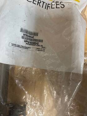 W10340542 Whirlpool Brands Dishwasher Manifold Oem
