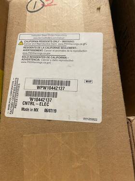 Wpw10442137 Whirlpool W10442137 New Oem Washer Control Board D14