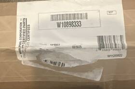 W10898333 Whirlpool Kenmore Dishwasher Spray Arm New Oem