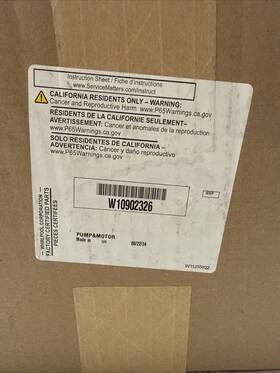 W10902326 Whirlpool Oem Dishwasher Pump&motor