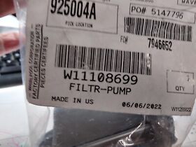 W11108699 Whirlpool Pump Filter