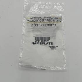 W11178521 Whirlpool New Genuine Oem Dishwasher Nameplate