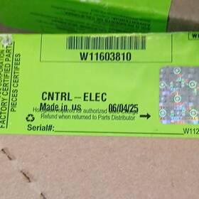 W11603810 Whirlpool Electronic Control Board