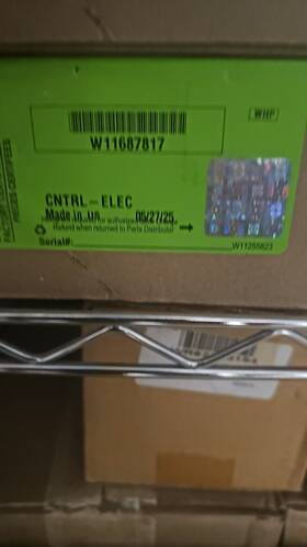 W11687817 Whirlpool Oem Washer Control Board