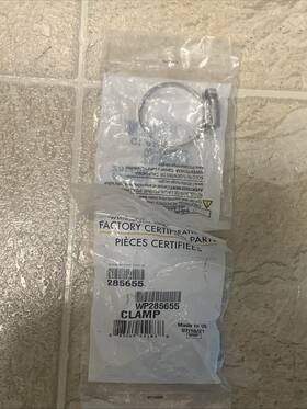 Wp285655 Whirlpool New Set Of 2 Genuine Oem Dishwasher Hose Clamp 285655