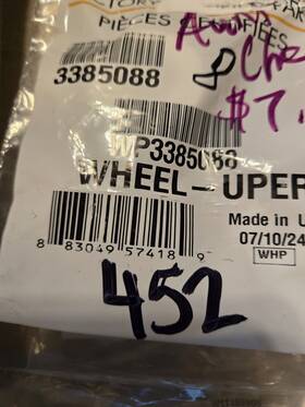 Wp3385088 Whirlpool 4 Genuine Dishwasher Wheel-uper New Unopened Bags Wheels