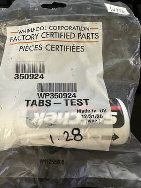 Wp350924 Whirlpool 350924 New In Sealed Bag Oem Dishwasher Water Test Tabs