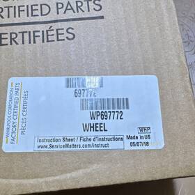 Wp697772 Whirlpool New Genuine Wheel Dishwasher Replacement Part