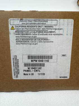 Wpw10481142 Whirlpool Genuine Oem W10481142 Dishwashers Control Panel