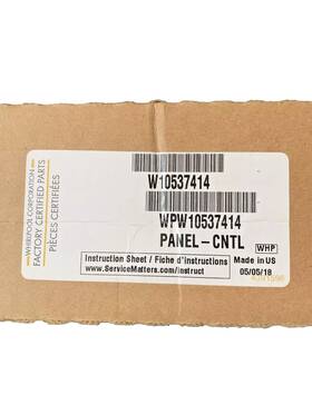 Wpw10537414 Whirlpool New Genuine Oem Panel-cntl