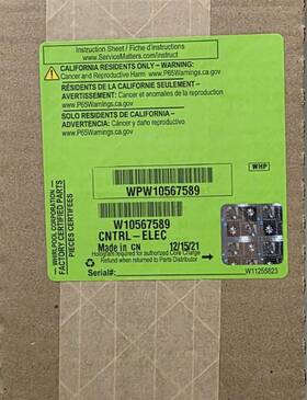 Wpw10567589 Whirlpool Genuine Oem Dishwasher Control Board New