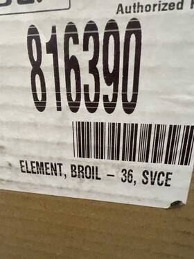 816390 Wolf New Oem Broil Element 36