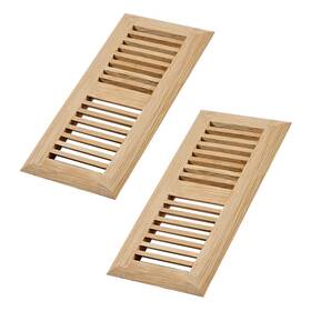 Wood Vents Decoration 652569490459 2 Pcs Pack Hardwood White Oak Floor Register Drop In Vent Cover 4x10 Inch