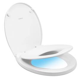 Wssrogy 752859092162 Round Toilet Seat With Slow Close Easy Clean Plastic White Suitable