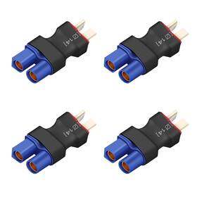 Yowoo Power 606227115116 4 Pcs T Male Plug To Ec3 Female Connector Adapter For Rc Lipo Batt