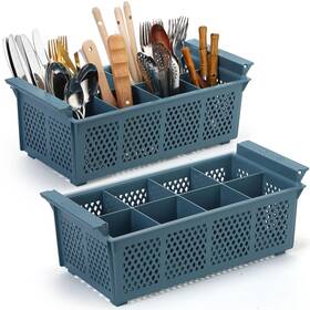 Tg-yungyan-1653 Yungyan 2 Pcs Flatware Dishwasher Basket Silverware Cutlery Washing With Handl