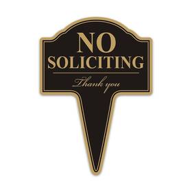 1410noscb-1 Yuntarda No Solicting Sign 10 Inch X14 Yard With Inte