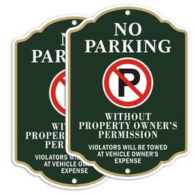 Npwpop1218 Yuzkouge No Parking Sign Violators Will Be To Towed At Vehicle Owner S Expense - 2