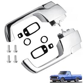 3927895 Yzusgomumu Chrome Exterior Front Left Right Pair Set Door Handles Compatible With 1967-1