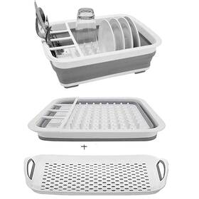 Zhildchen 603981149555 Camper Must Haves Dish Drying Rack Collapsible Portable Dinn