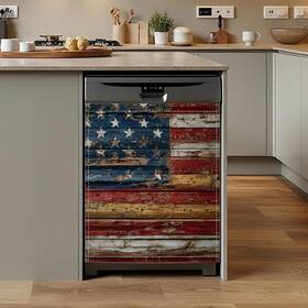 Zihonse 705353339745 Vintage American Flag Dishwasher Magnet Cover Front Decoration