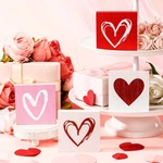 4 Pieces Valentine's Day Heart Wood Sign Tiered Tray Decor Freestan.... Fixed Price $13.47.