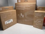 New 3-PC Universal Dishwasher Install Kit Lot: Lg Inlet Hose, Drain Power. Fixed Price $45.00.