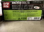 Grip-rite 1/2 In. X 6 Steel Hook Head Anchor Bolts 50 Pk. Fixed Price $70.82.