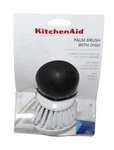 Kitchen Aid Palm Brush With 2 Piece Black Dishwasher Safe. Fixed Price $12.95.