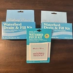 Waterbed Drain & Fill Kit (2) + Multi-purpose Patch By R.p.s. Products Inc.. Fixed Price $29.00.