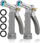 Automan Full Size Garden Hose Nozzle 2 Pack, High Pressure Gray. Fixed Price $21.82.