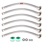 Keokle Toilet HOSE,12INCH 6PACK Water Supply Line,braided Stainless Steel. Fixed Price $48.22.