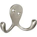 (5)-NATIONAL Hardware Satin Nickel Double Clothes Wardrobe Hook N830-152. Fixed Price $24.89.