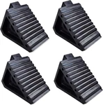 Hoxwell Solid Heavy Duty Recycled Rubber Wheel Chocks 4 Packs Premium Rv Camper. Fixed Price $22.00.