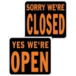 SP-113 Hy-ko 15X19 Heavy Gauge Plastic Sign, Yes We're Open/sorry Closed. Fixed Price $56.48.
