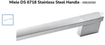 Miele DS6718 Contourline Comfort Swivel Dishwasher Handle, Stainless Steel. Fixed Price $60.00.