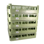 (lot Of 5) Vollrath 5272066 9-COMPARTMENT Gray Stacking Glass Dish Washing Rack. Fixed Price $227.29.