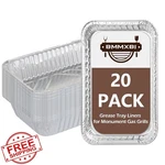 Bmmxbi 20PK Grease Tray Liners Monument Gas Grill Drip Pan Disposable Aluminum. Fixed Price $34.99.