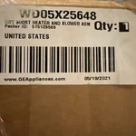 Genuine Oem: Dishwasher Dry Boost Heater And Blower Asm WD05X25648. Fixed Price $95.00.