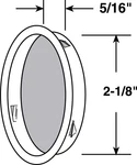 Prime-line 164450 Oil Rubbed Bronze Steel Pull Handle 2-1/8 Dia. X 5/16 W In.. Fixed Price $11.04.