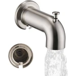 Localand Extra Long Tub Spout With Diverter, Fits For 1/2" Ips Threads,brushed. Fixed Price $35.00.