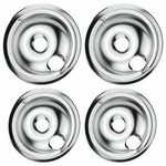 X 6" & 8" Chrome Drip Pans For Ge Kenmore JBS27BC2WH WB31T10010 WB31T10011. Fixed Price $33.92.