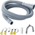 Washing Machine Drain Hose, 5 Feet Flexible Washer Extension, Gray. Fixed Price $18.27.