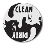 Clean Dirty Dishwasher Indicator Magnet Decal, 5 Inch, Kitchen. Fixed Price $9.99.
